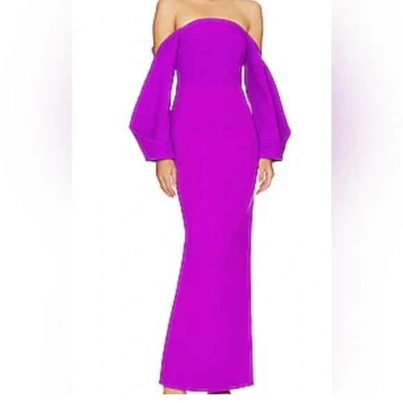 open lace back dress The Bysha Maxi Dress in Purple  Solace London